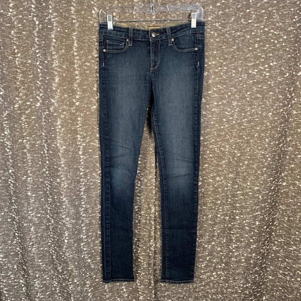 Paige Peg Skinny Jeans Dark Blue Denim Classic Preppy Women's 27 Made in USA